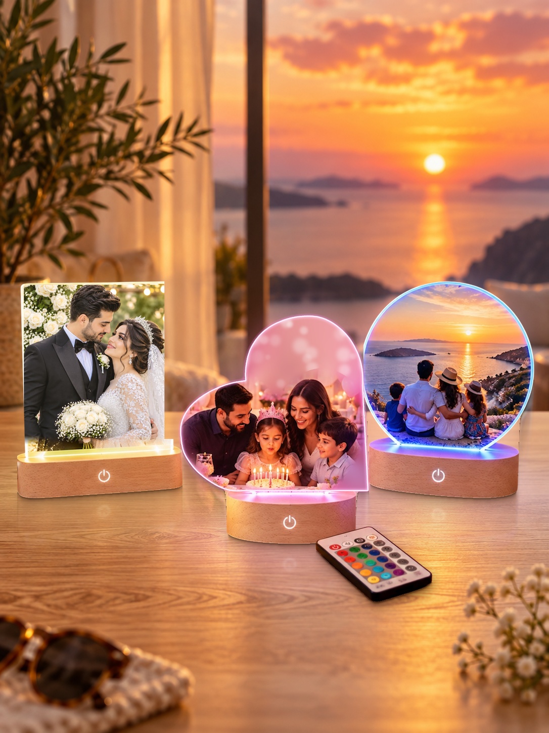Akryl Med LED-fotolampa